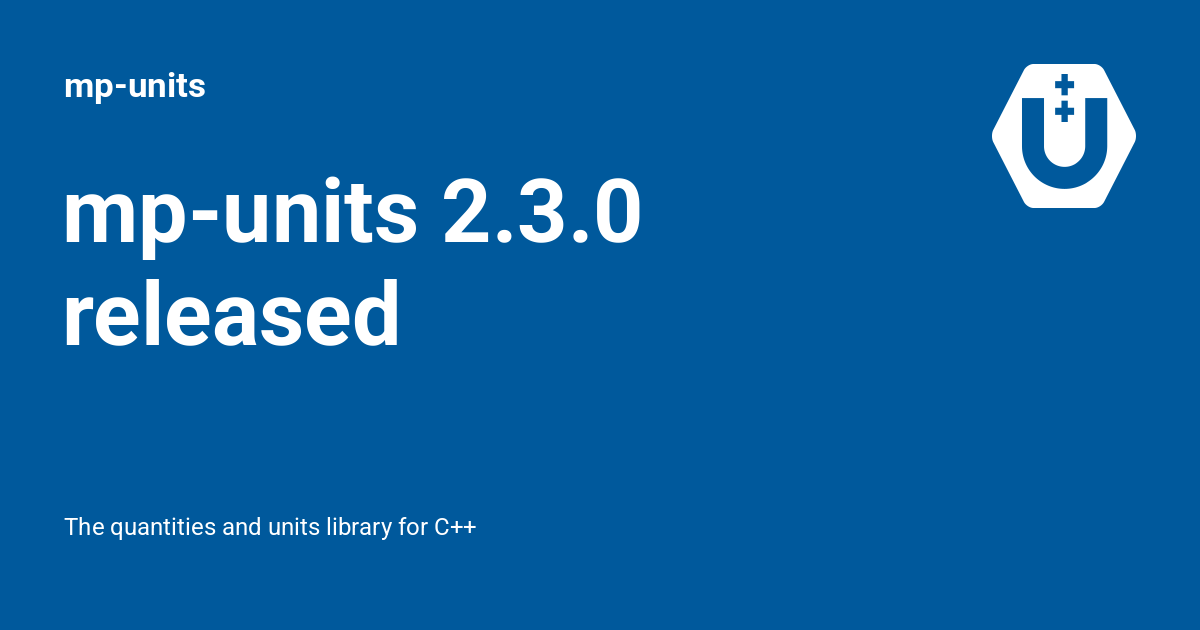 mp-units 2.3.0 released - mp-units